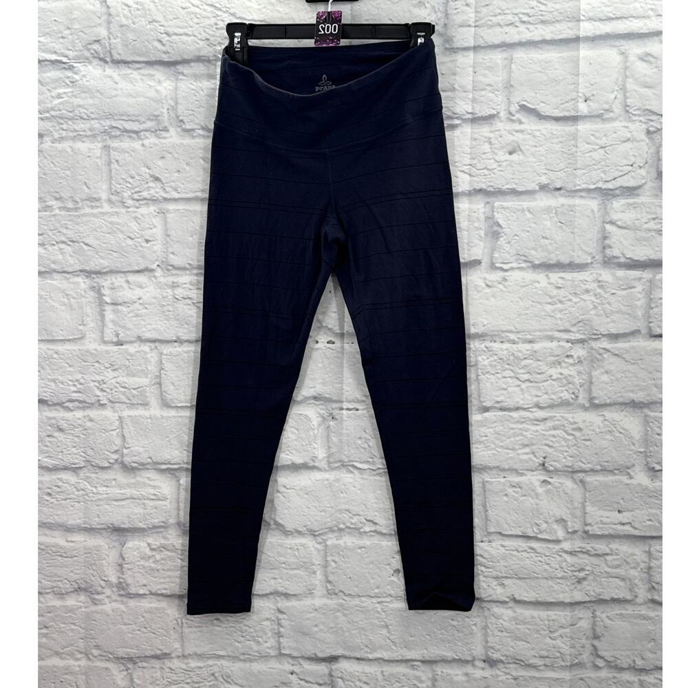 Prana Womens Legging Navy Black Stripe Small